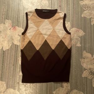 Lord & Taylor cashmere argyle sweater vest small